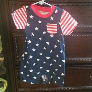 Adorable festive one piece summer infant outfit